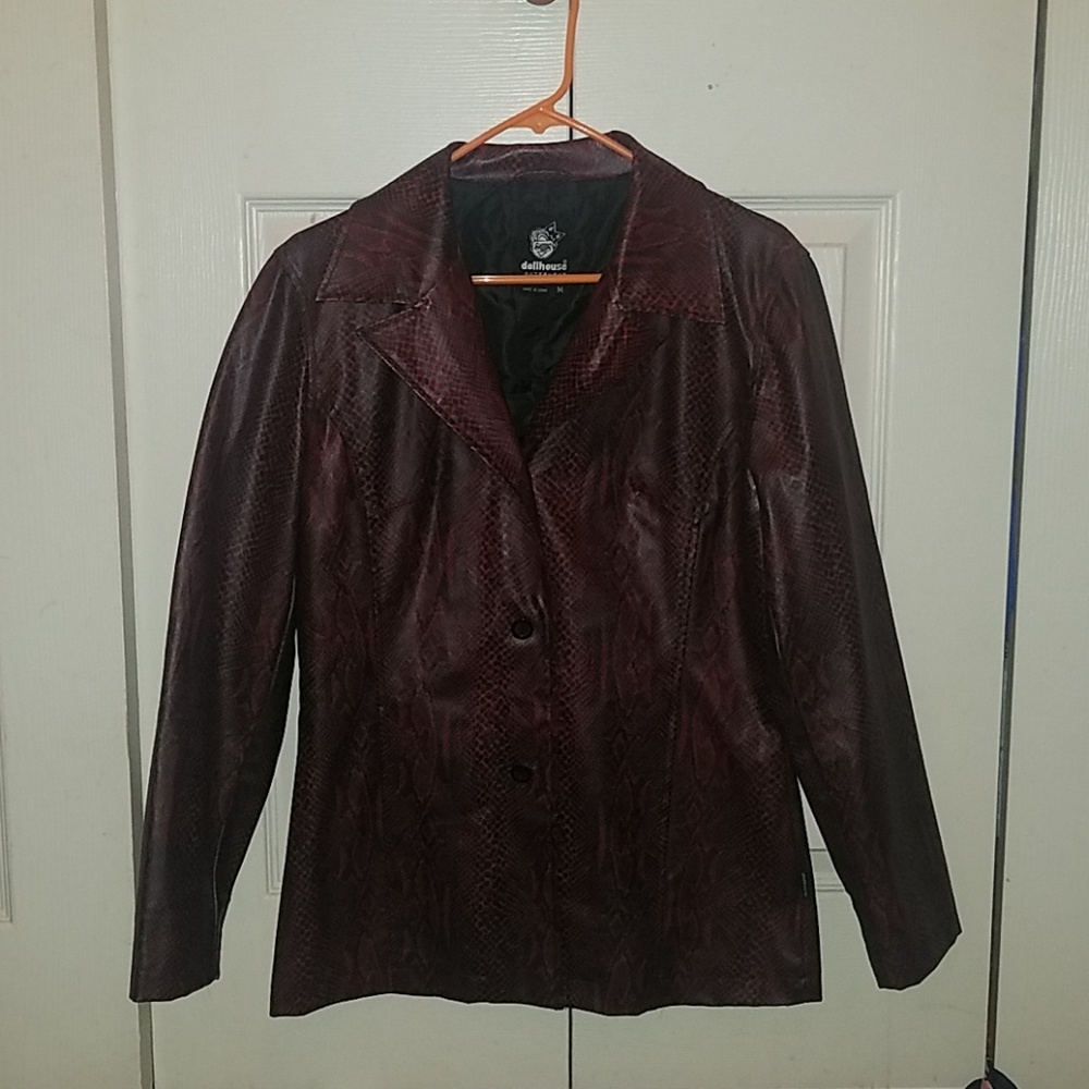 Funky Faux Snake Print Blazer